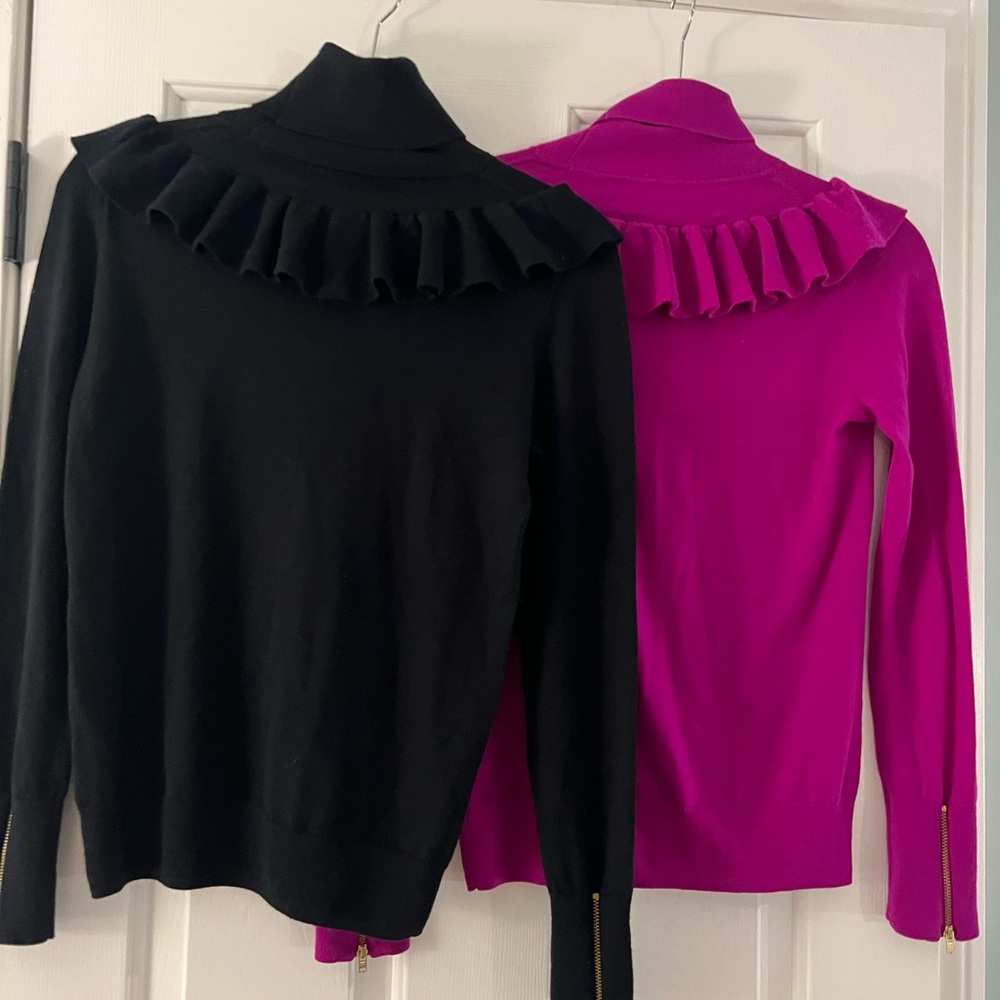 J Crew Bundle Of Two Turtleneck Ruffle And Zip Wr… - image 2